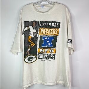 Vintage Starter Green Bay Packers NFC Champs 1997 Tshirt Size XXL